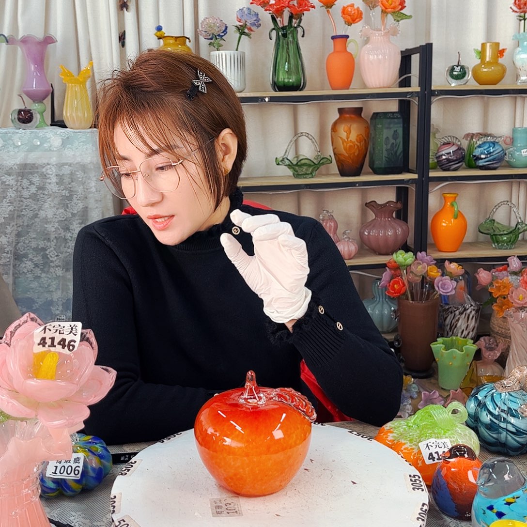 苹果家悦花瓶花器摆件