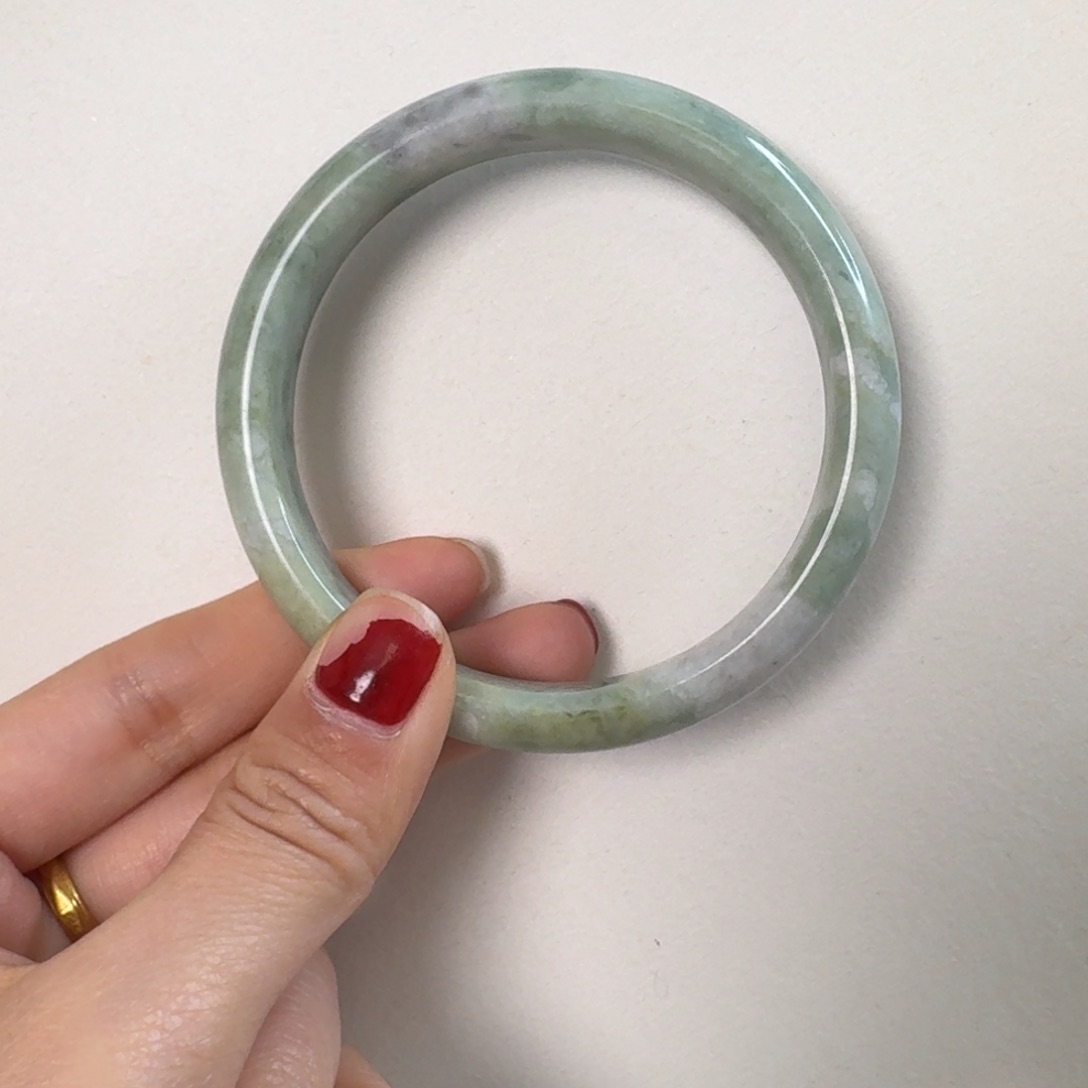 蓝田玉（蛇纹石化大理石玉）手镯未镶嵌给****粉