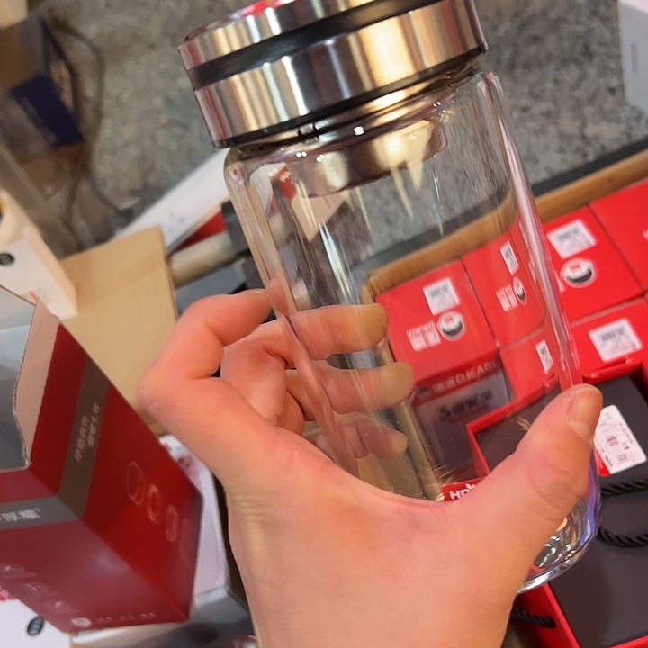 厚耀品牌单层烫手500黑 鹅蛋杯