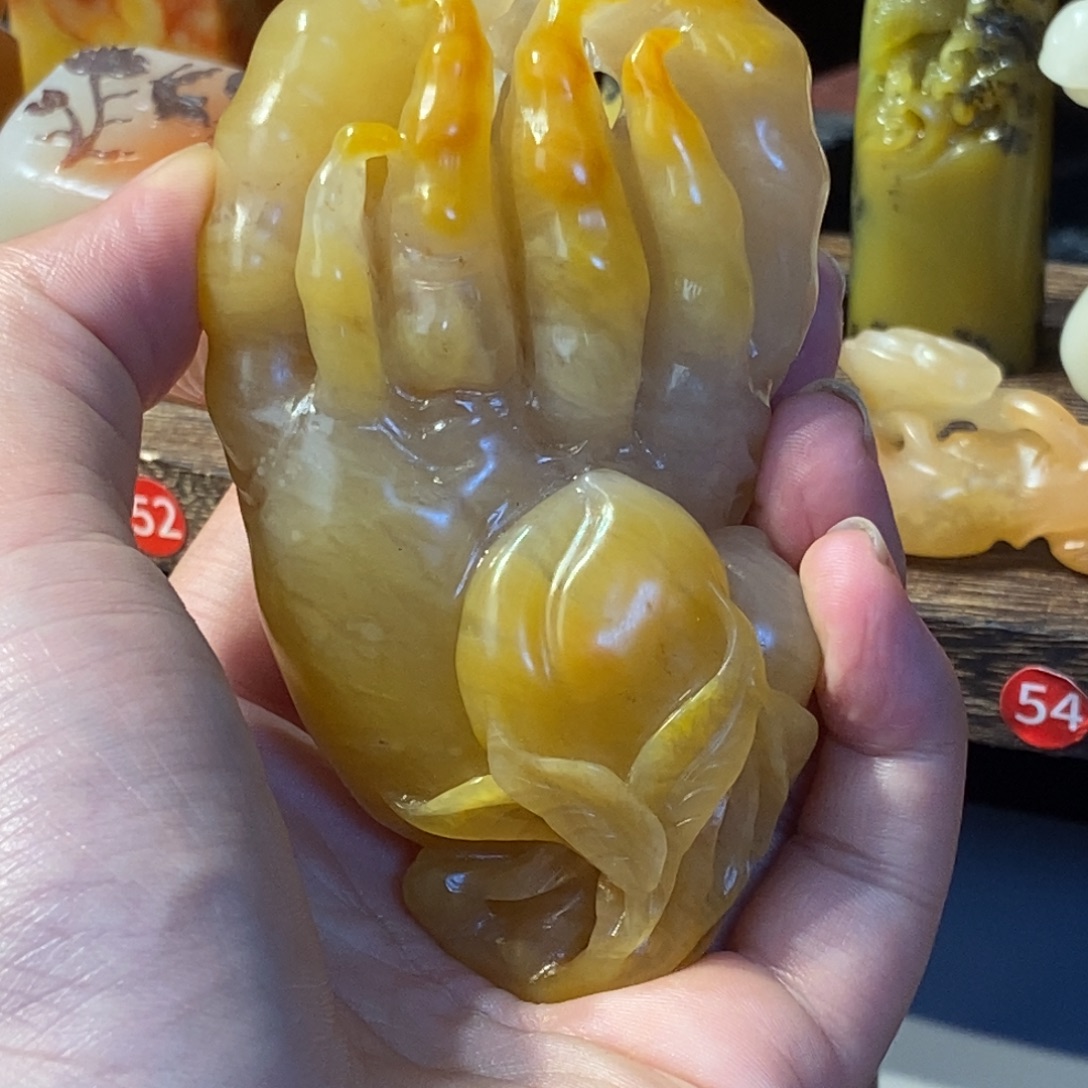 逆***客寿山石印石老挝手把件