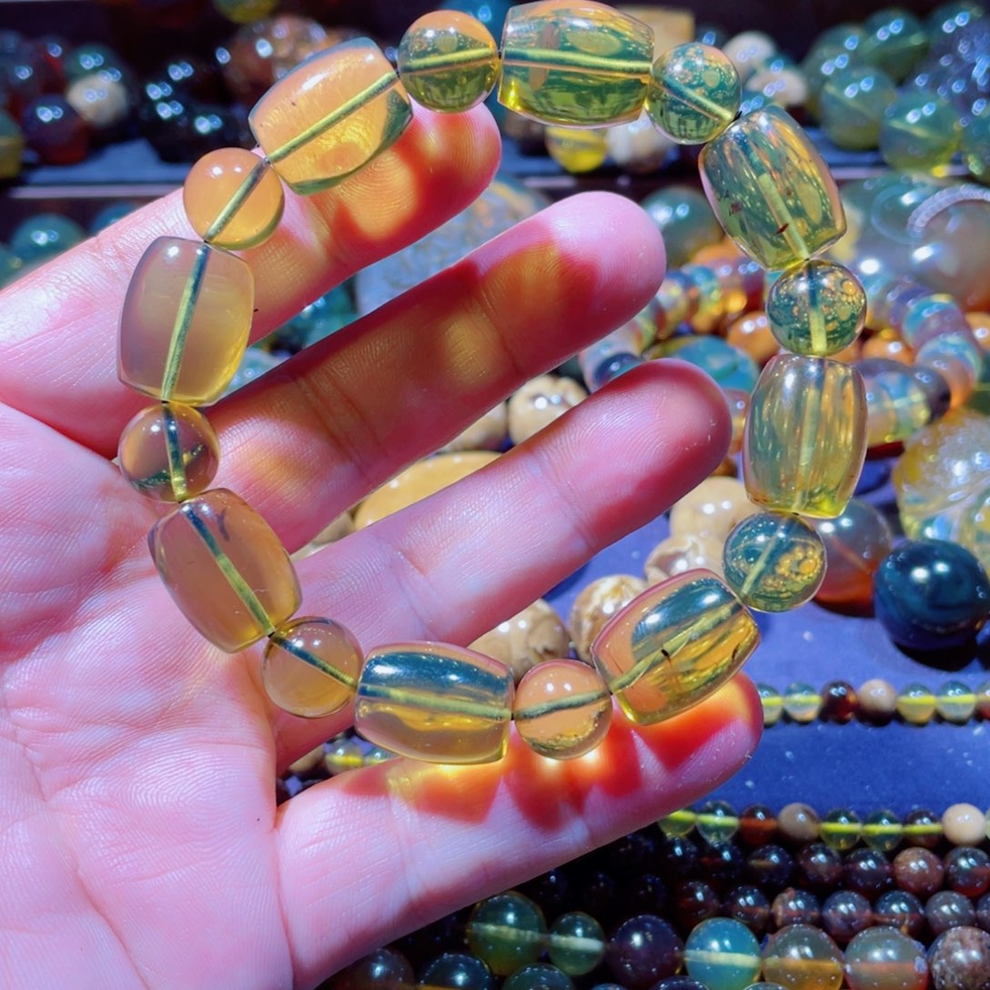 未镶嵌琥珀手链天然