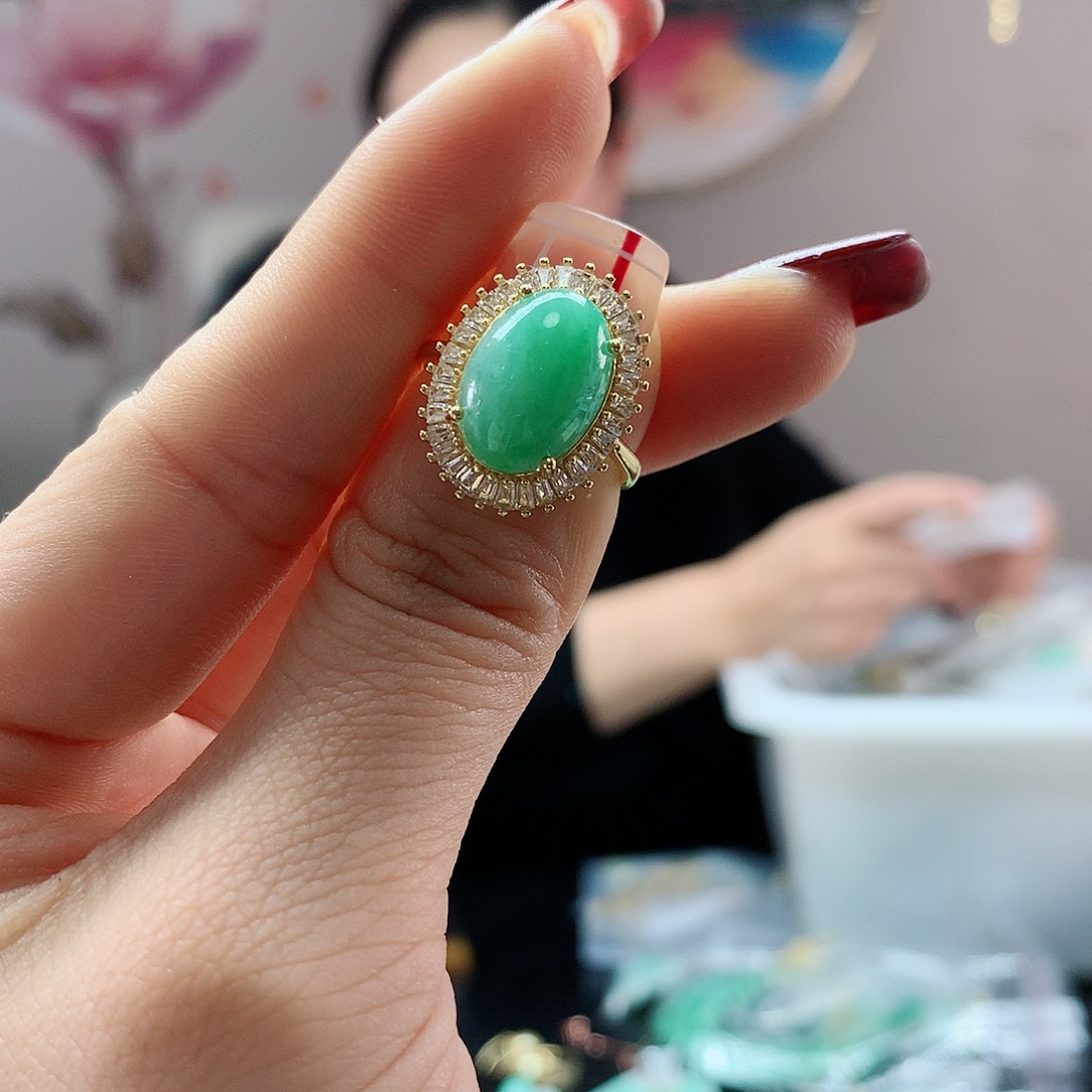 【闪购商品】翡翠戒指银S925镶嵌，