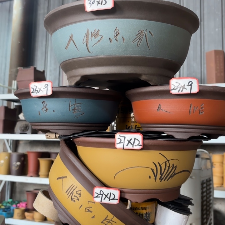 紫砂花盆100-6。          