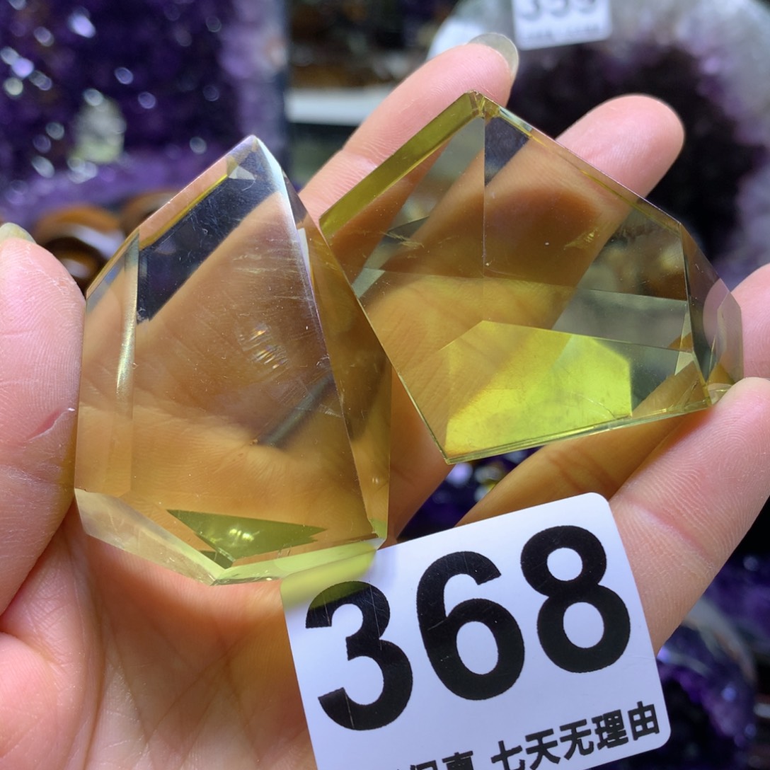 水晶摆件未镶嵌黄水晶原石