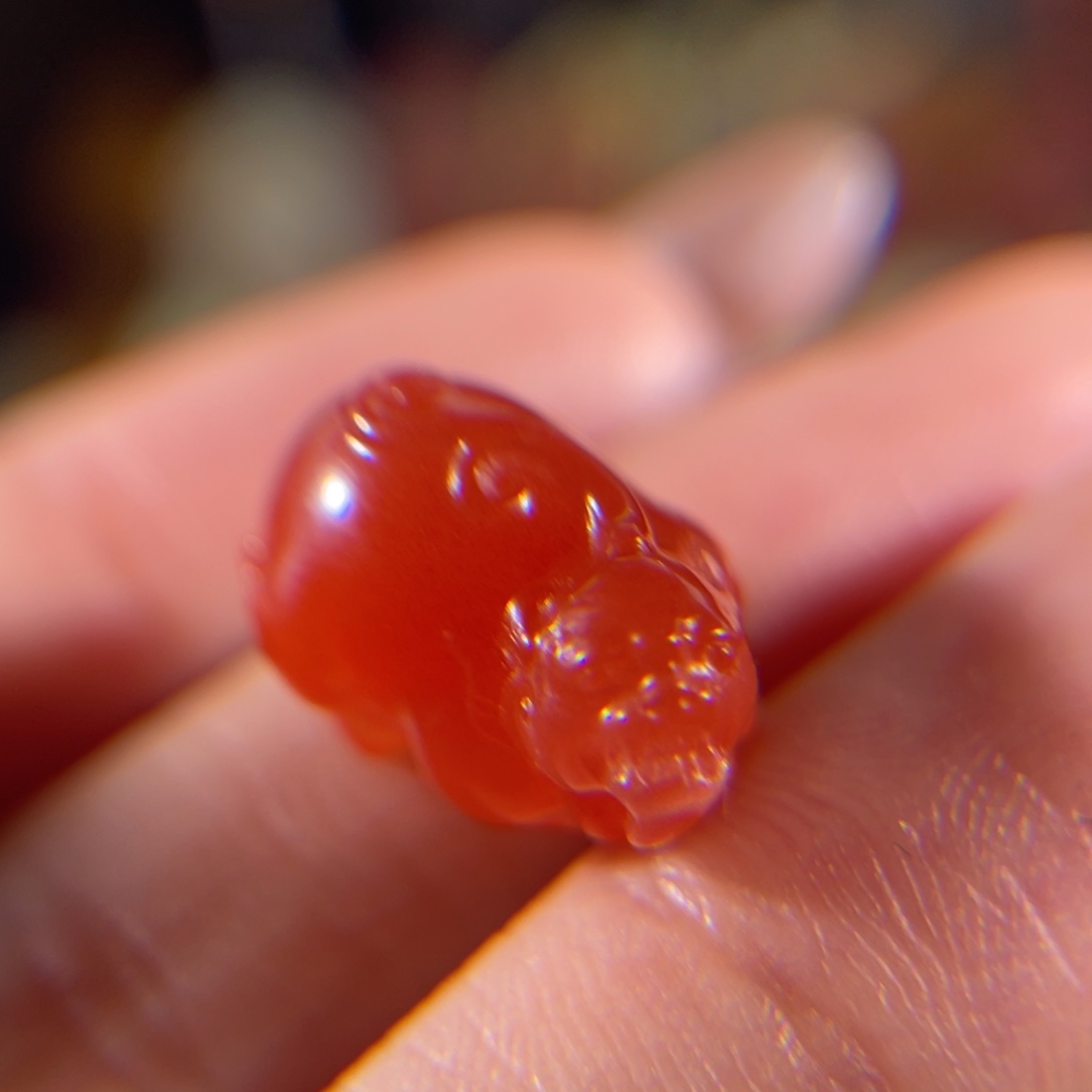 南红玛瑙大黑洞 貔貅未镶嵌