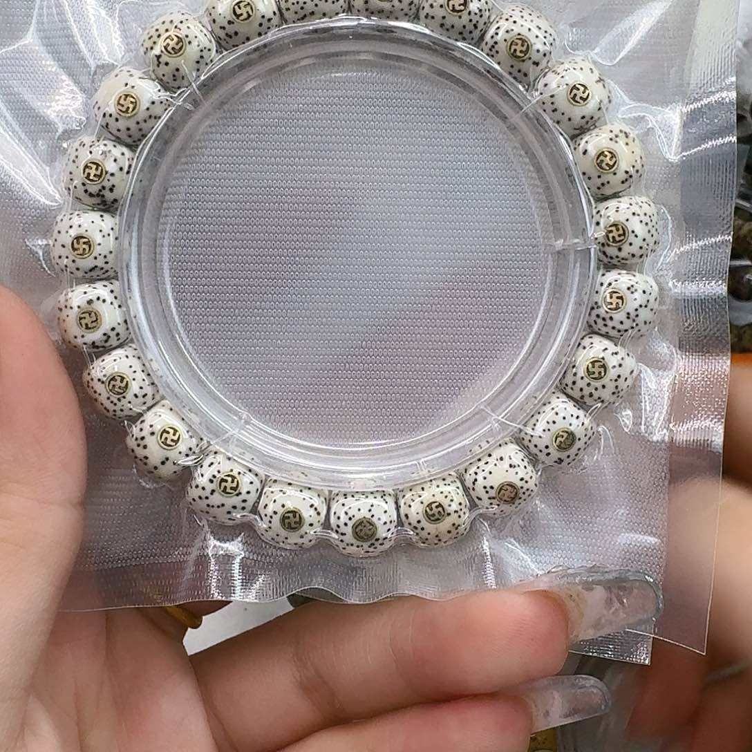 星月菩提手串54王者白星月菩提镶嵌10桶单圈