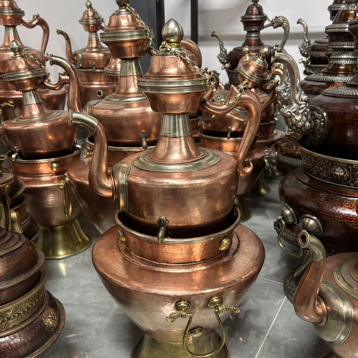 藏式纯铜纯手工高57公分宽28公分