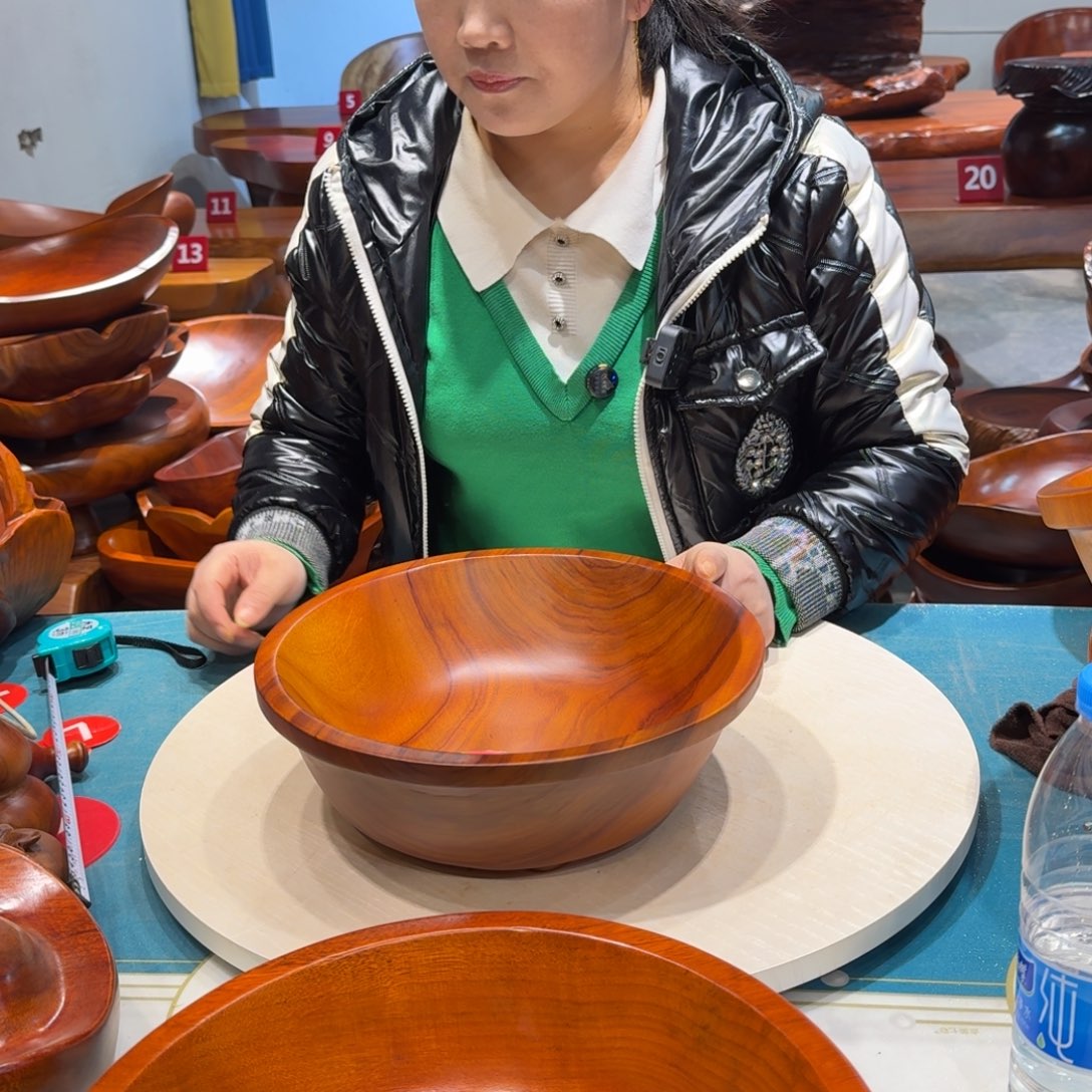 香樟木香樟实木圆形果盘