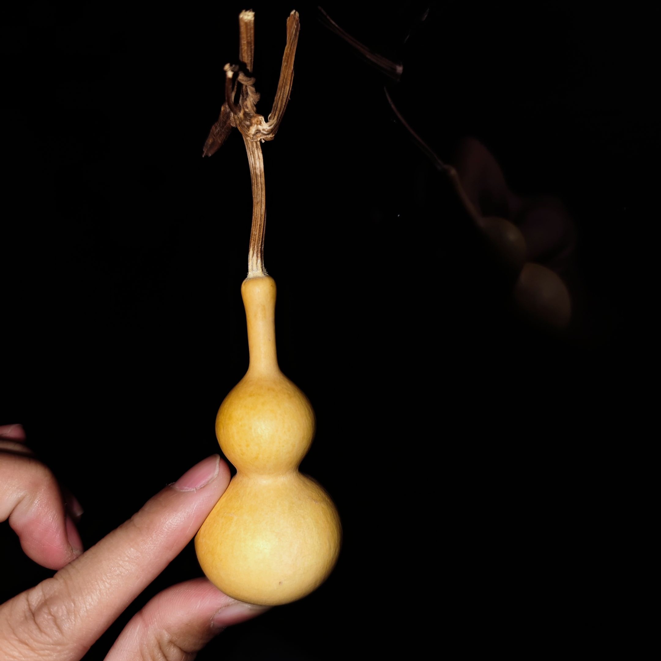 天然带龙头小葫芦手把件文玩盘玩佳品