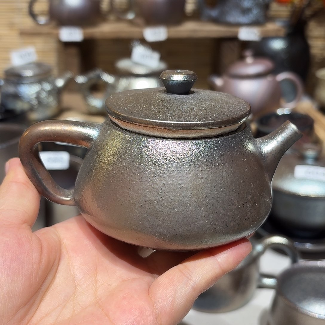 壶建水紫陶紫泥柴烧壶