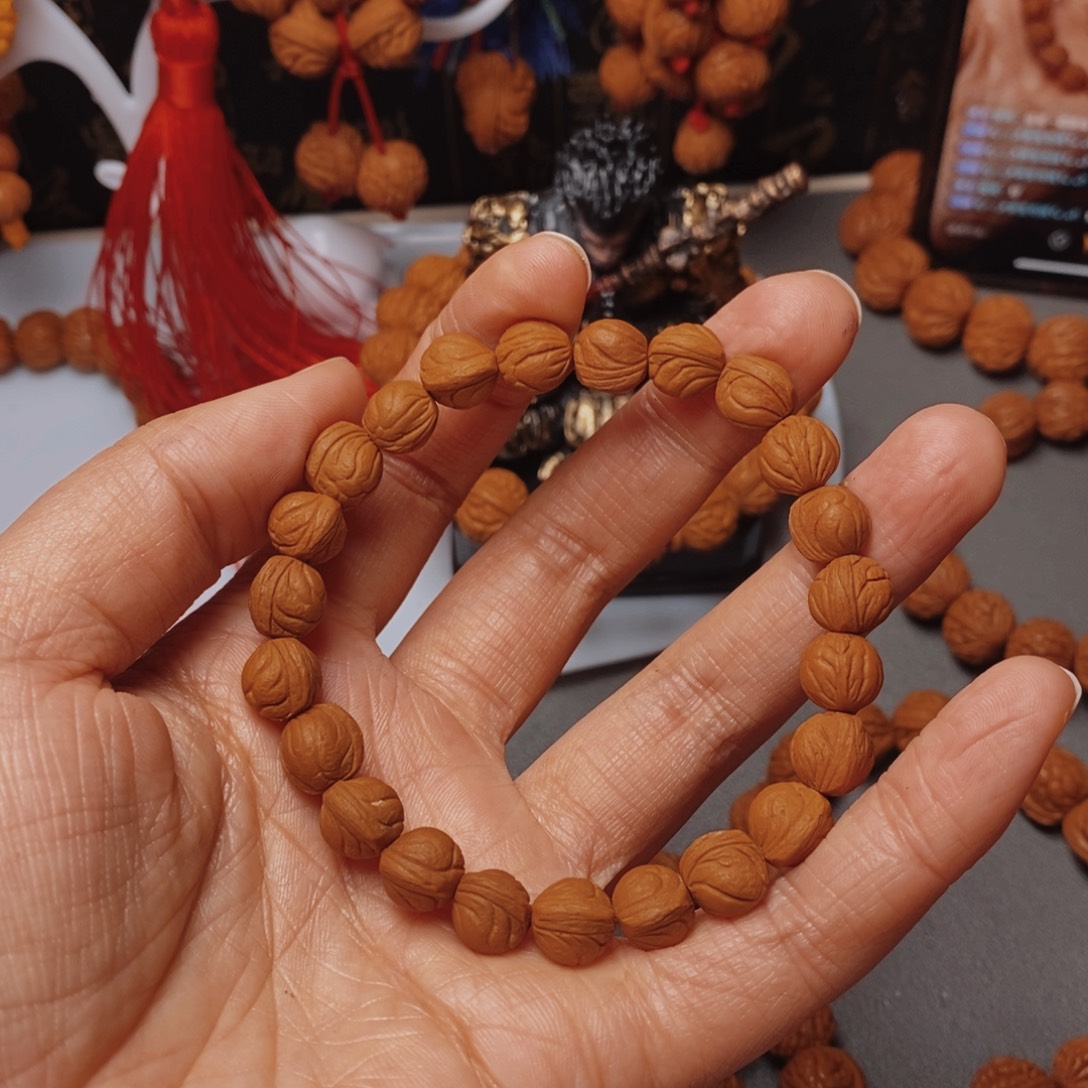 棱***岚吊坠桃核桃枭手串1