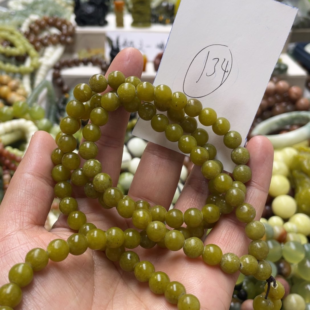 蛇纹石玉手链未镶嵌