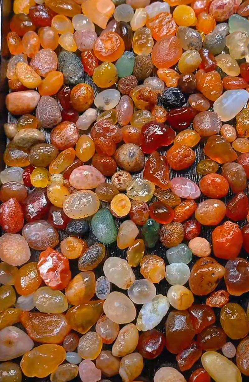 戈壁奇石彩石摆件直播间选购3