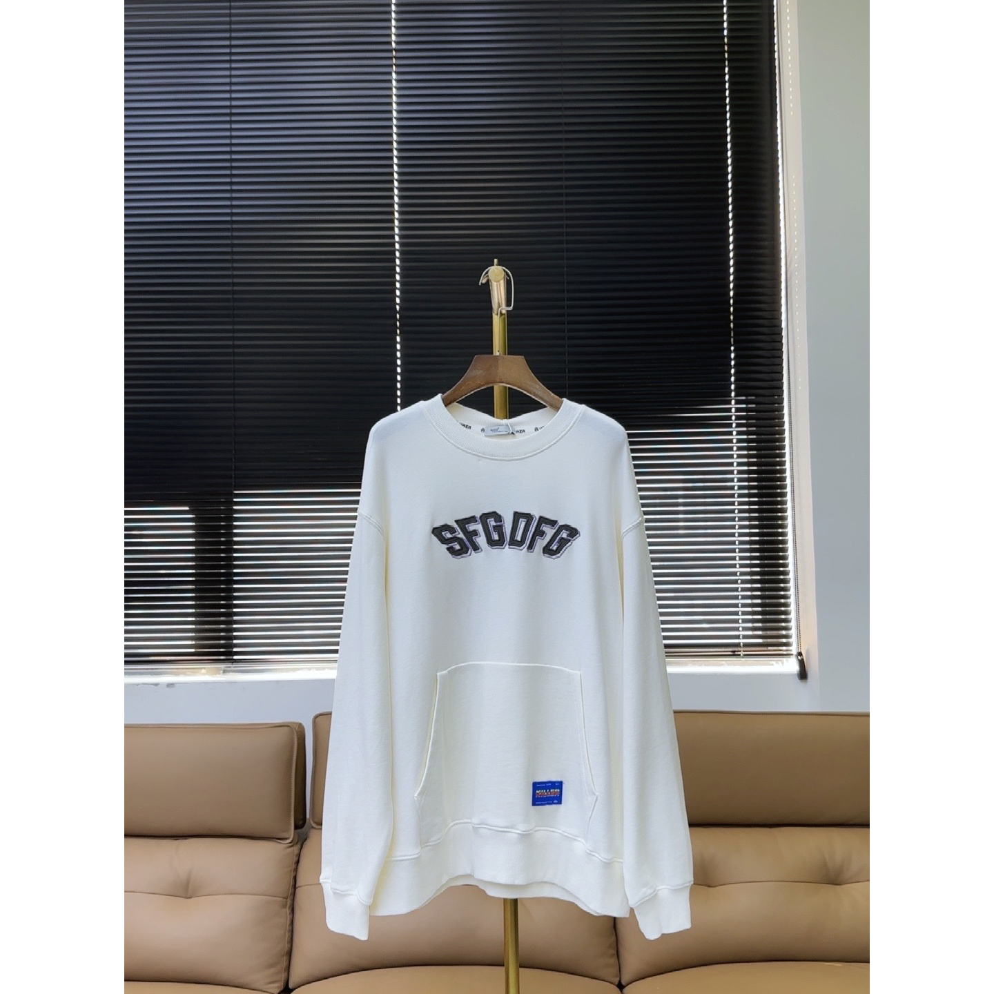 品牌原单UAZA童装简潮大牌字母绣花卫衣【120-160】—白色—20655