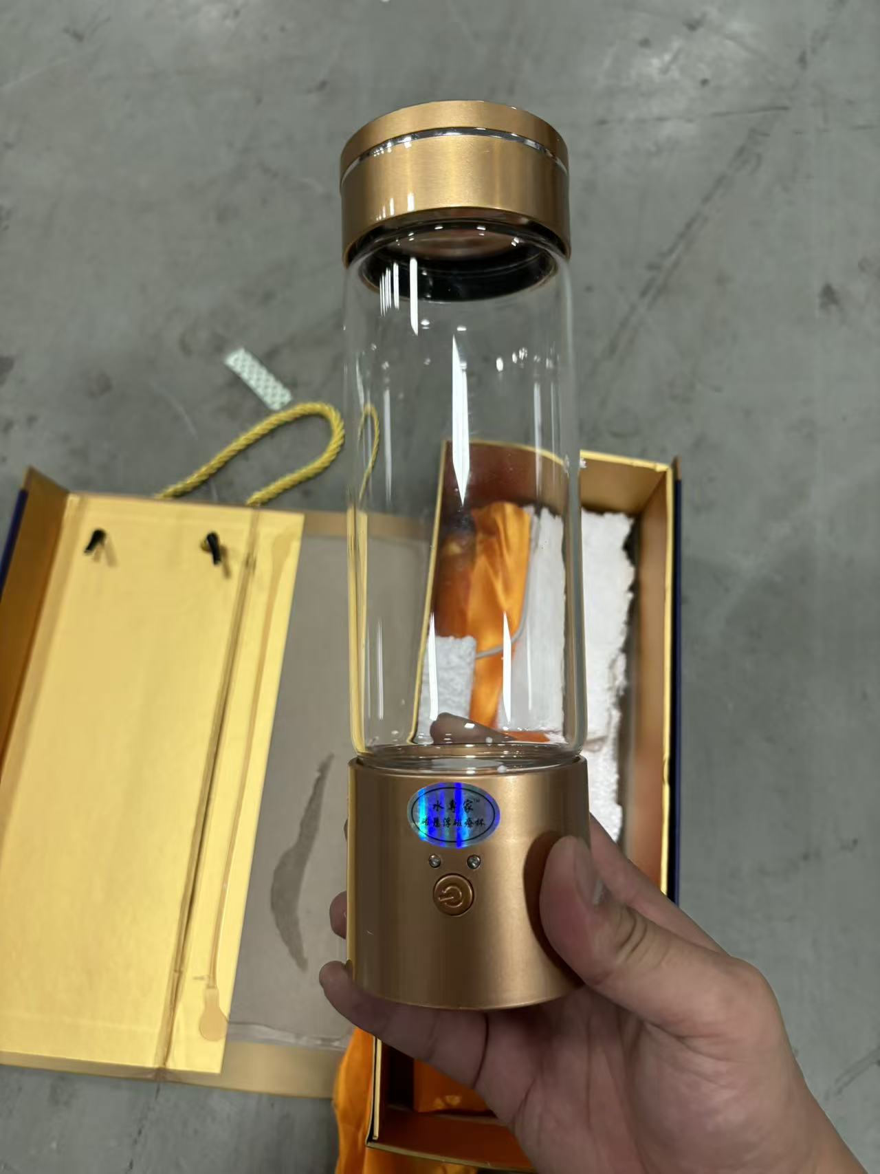 悬磁杯玻璃杯精美家用礼盒500ML-不建议送礼，外包装不太好