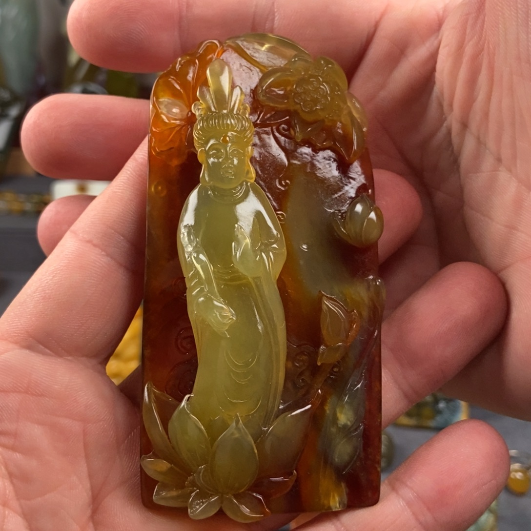 清***風岫玉未镶嵌手把件