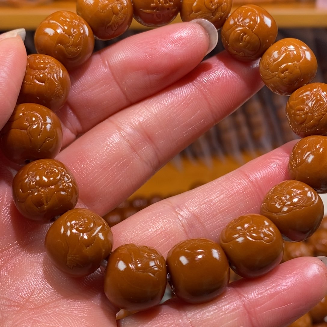 手串/手链橄榄核天**月弥勒13.14