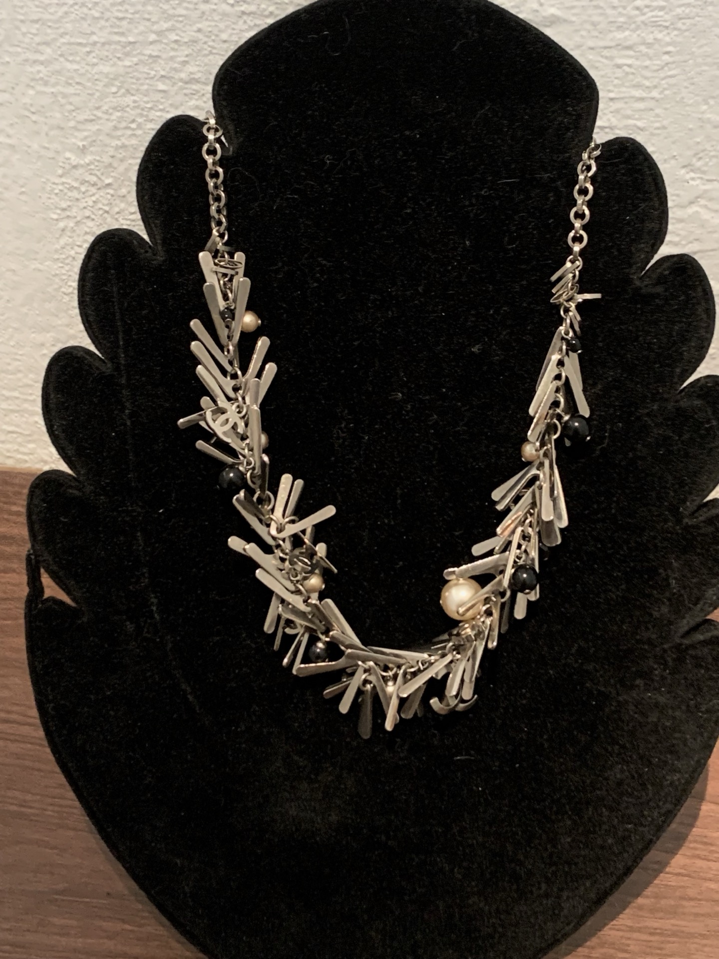 95新 Chanel/香奈儿 HIHI/Chanel 06P双C珍珠鱼骨项链12025274