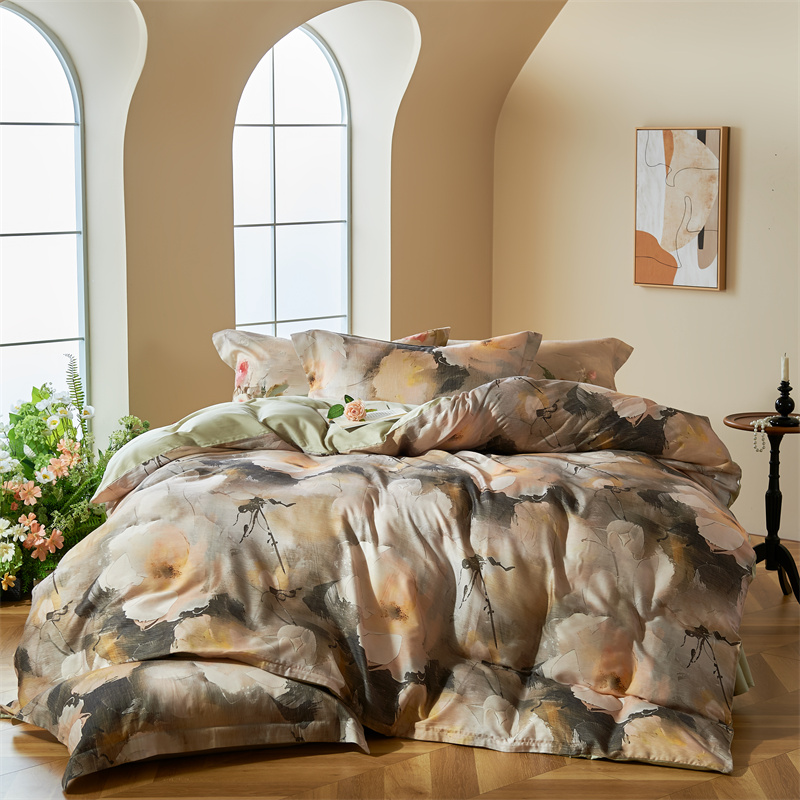 【晴美】热能棉天丝棉油画风数码印花四件套-雨夜