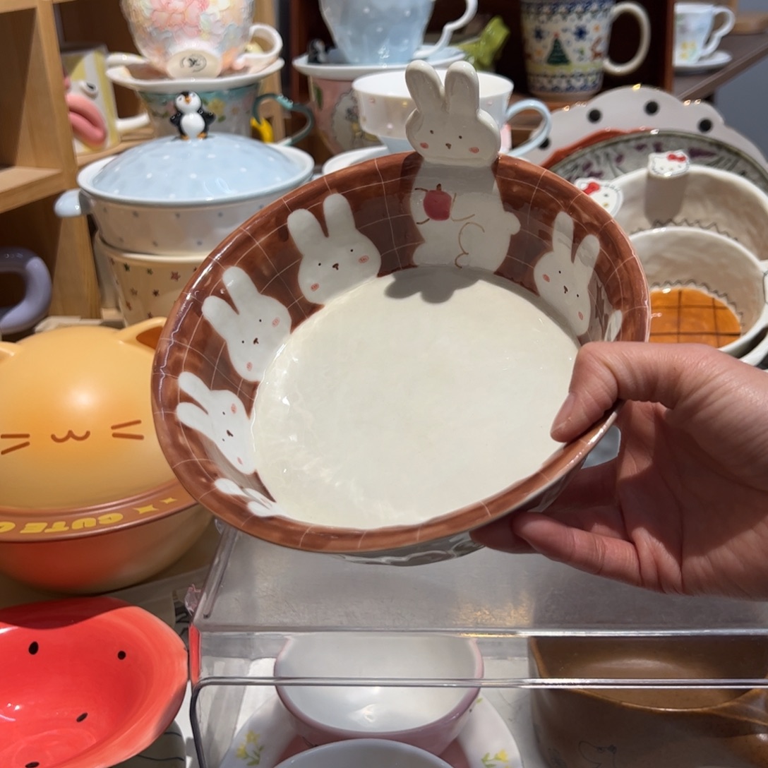 立体兔子碗       