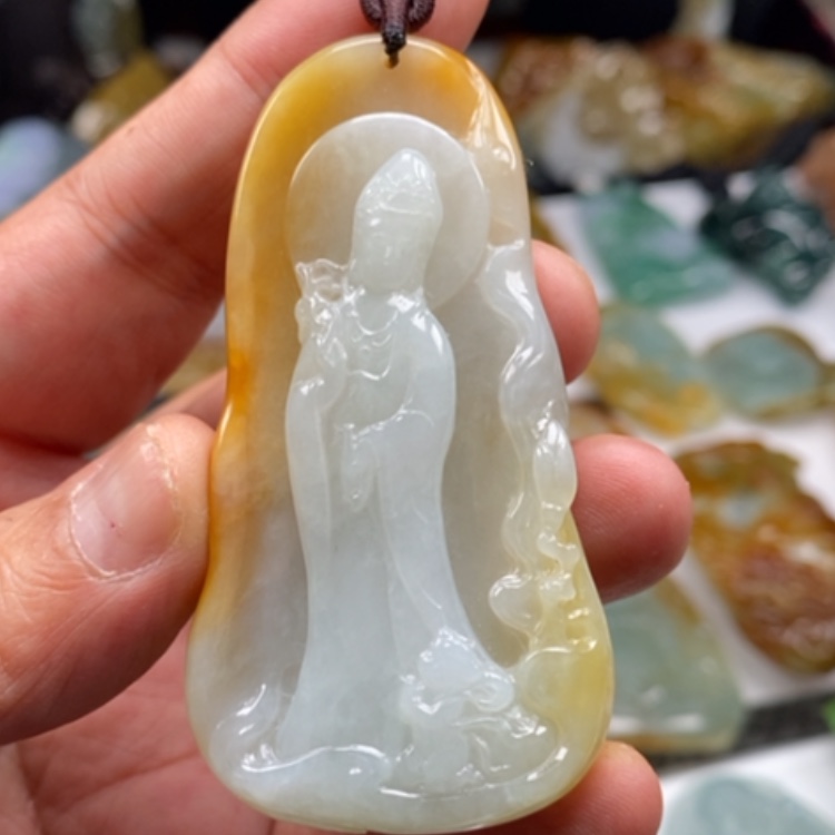 【闪购商品】翡翠颈饰未镶嵌缅甸翡翠A货吊坠