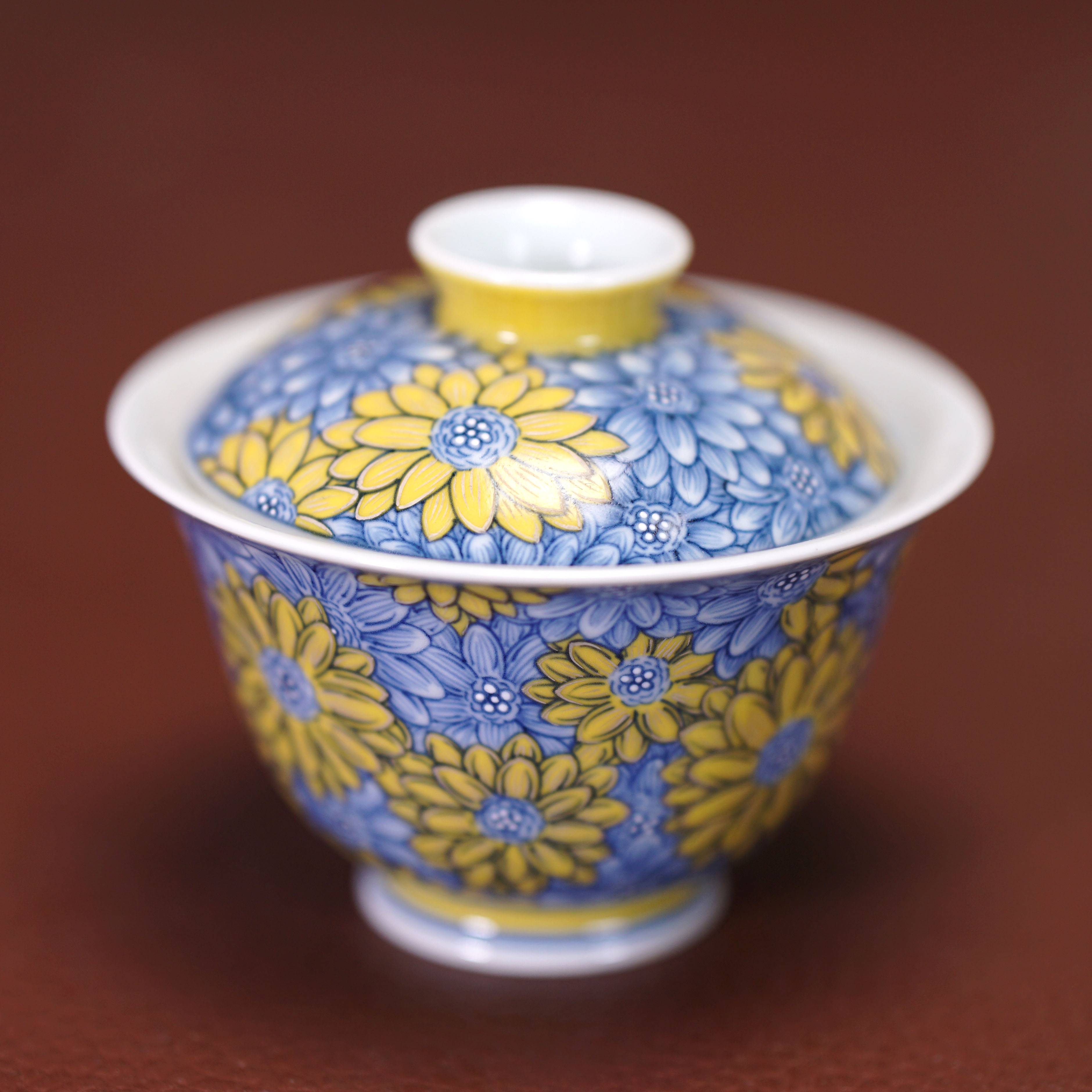 【水造】-大丽菊晚香盖碗