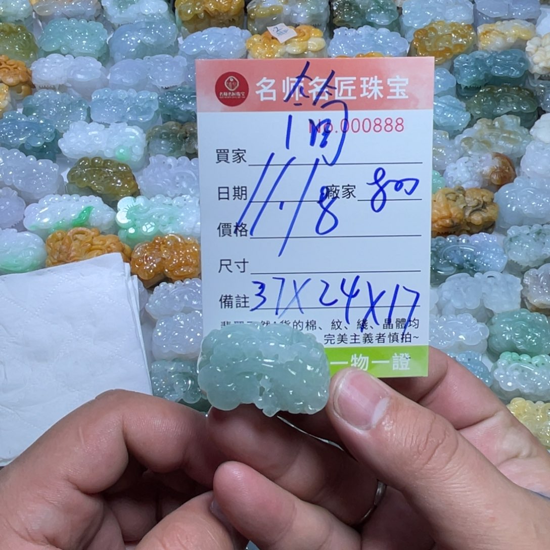 简***生翡翠未镶嵌颈饰天然
