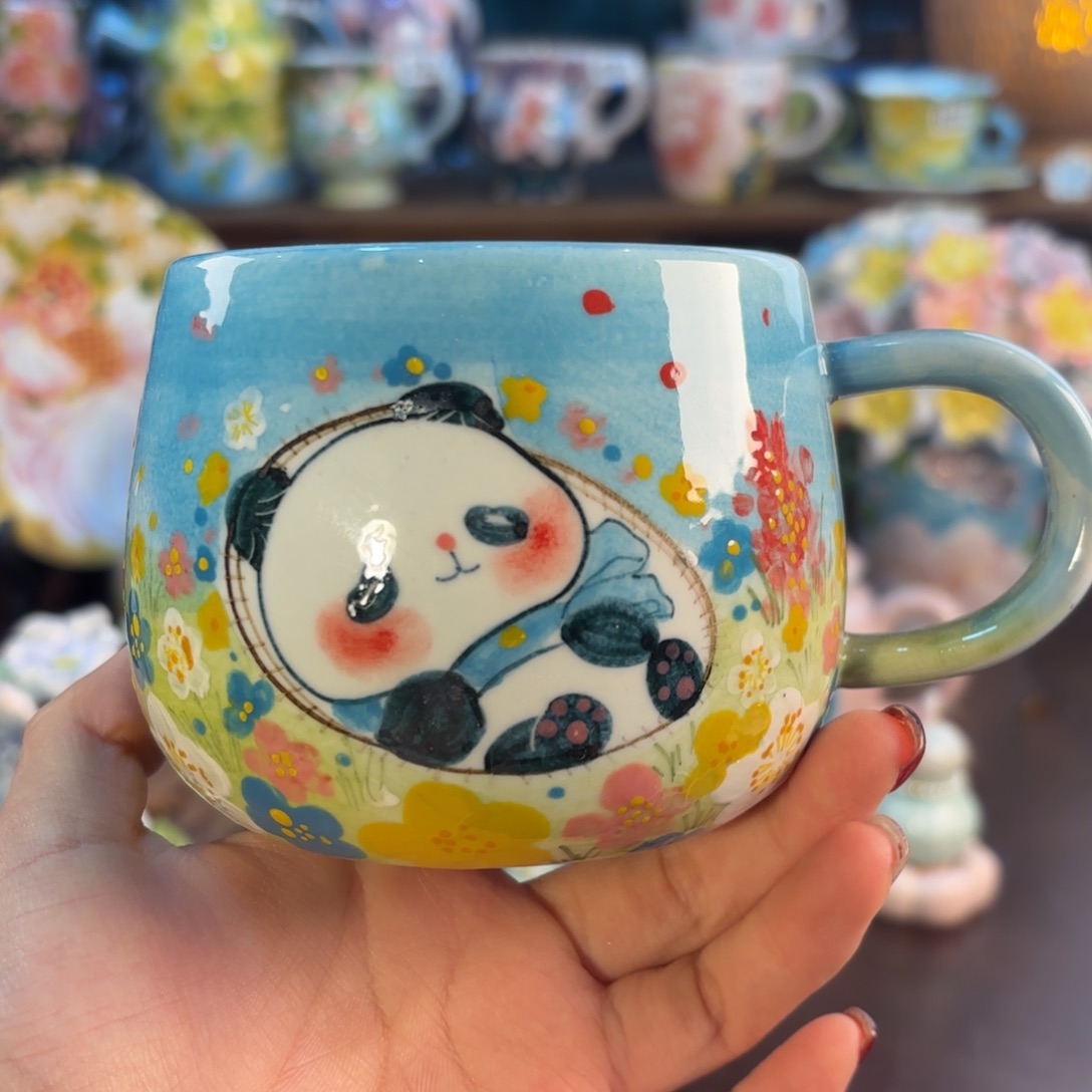 景德镇手绘高温釉下彩陶瓷茶具