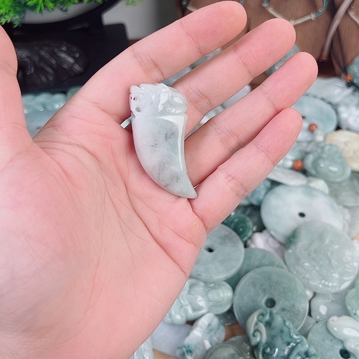 颈饰未镶嵌翡翠天然A货翡翠 0026