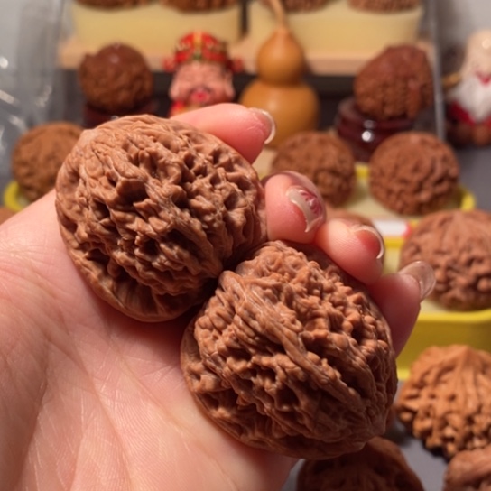 文玩核桃吊坠40虎头