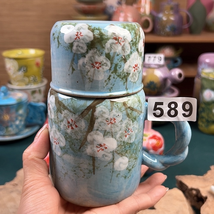 杯景德镇陶瓷手绘作品589微瑕