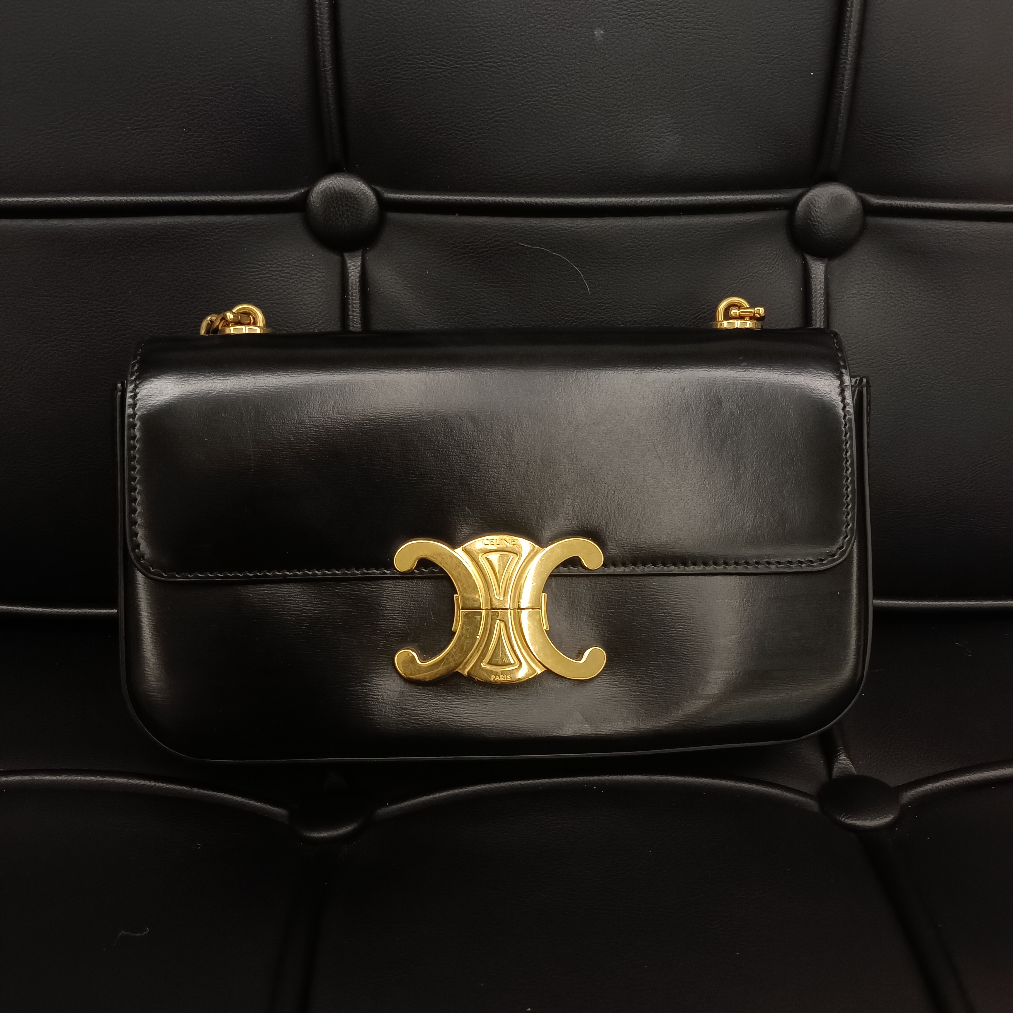 95新 Celine/思琳 冰冰中古/Celine/思琳/凯旋门黑金