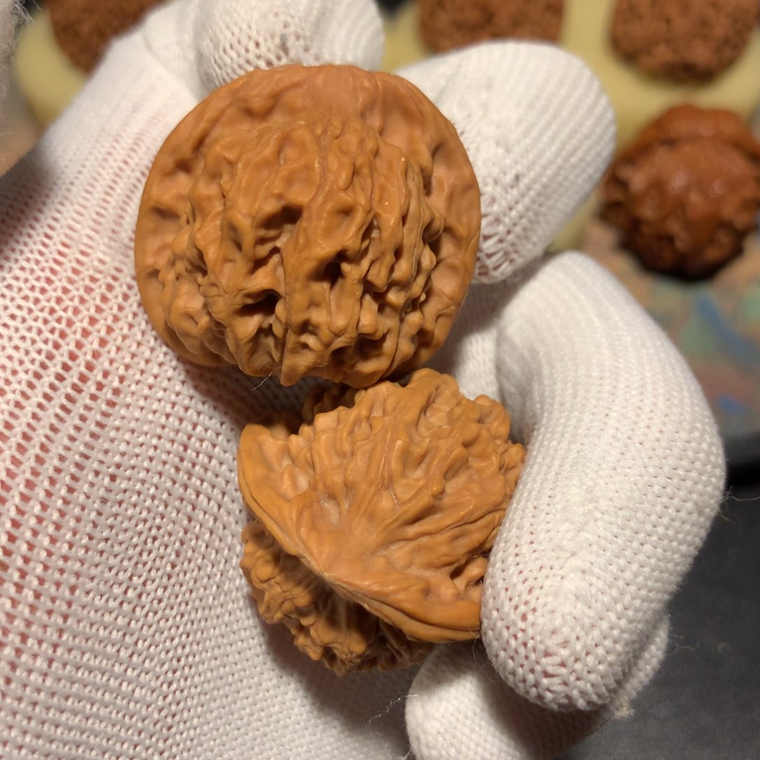 桃核把件天地二爷帽