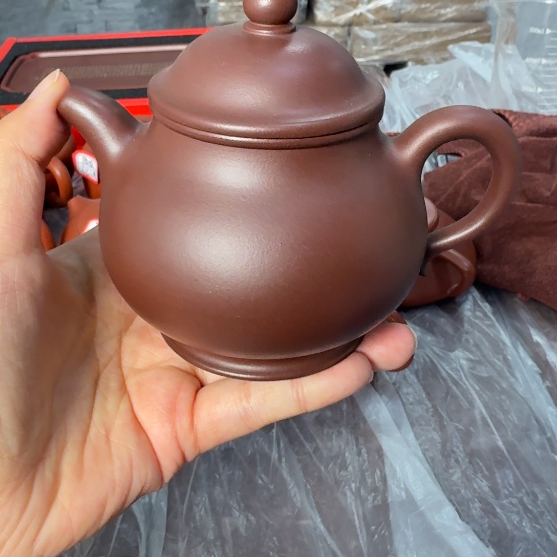 紫砂茶盏黄龙山原矿紫泥250