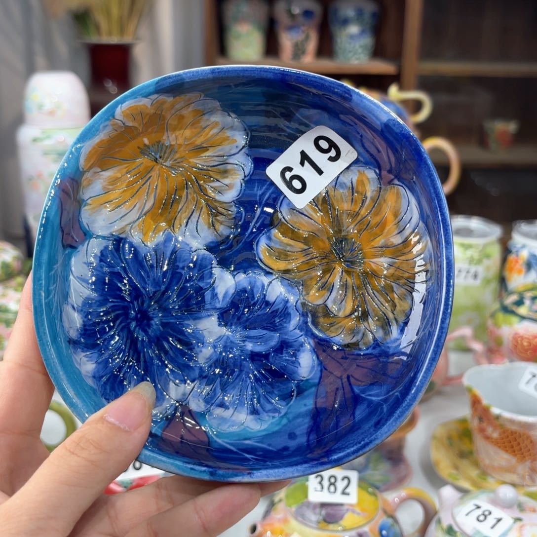 景德镇手绘高温釉下彩陶瓷茶具
