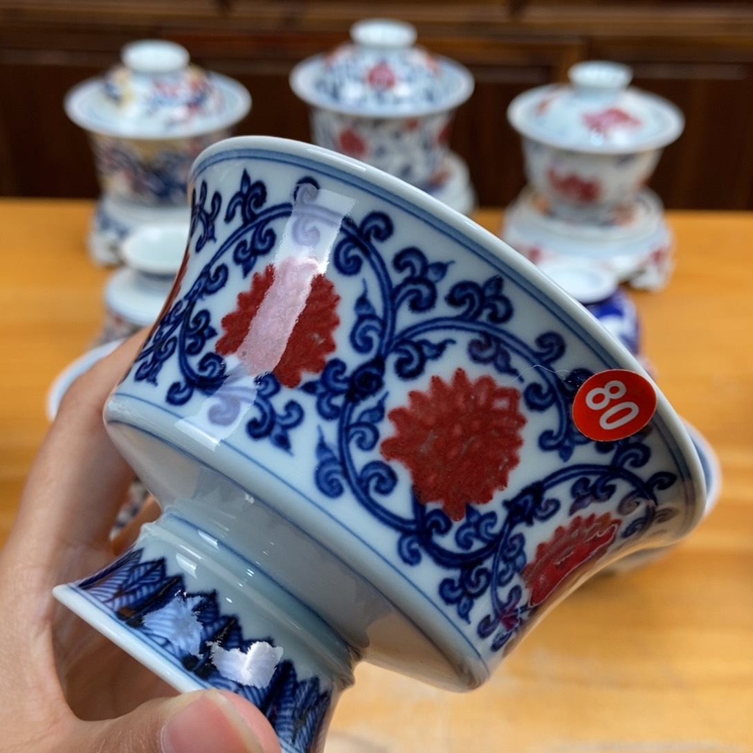 手绘现代茶具非古董