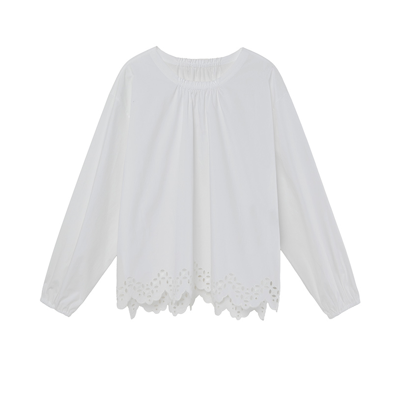 CHALK&THREAD镂空刺绣长袖上衣