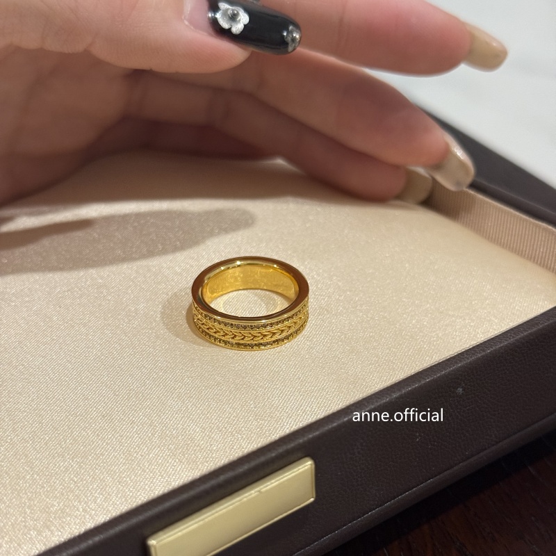 铜合金戒指 穗穗平安气质麦穗镶锆戒指【J382】