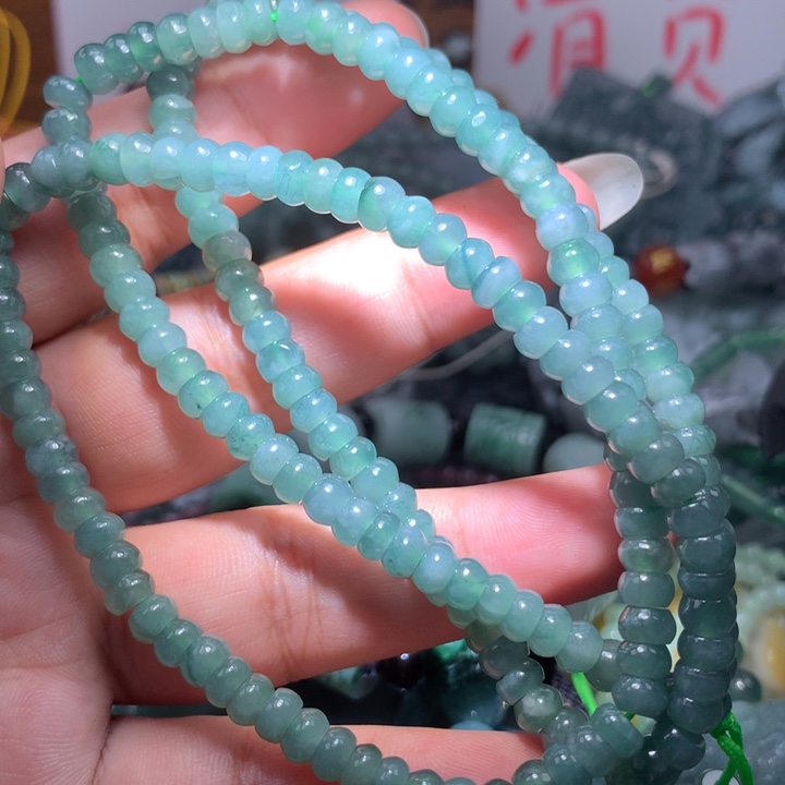 翡翠颈饰未镶嵌保真天然A货翡翠