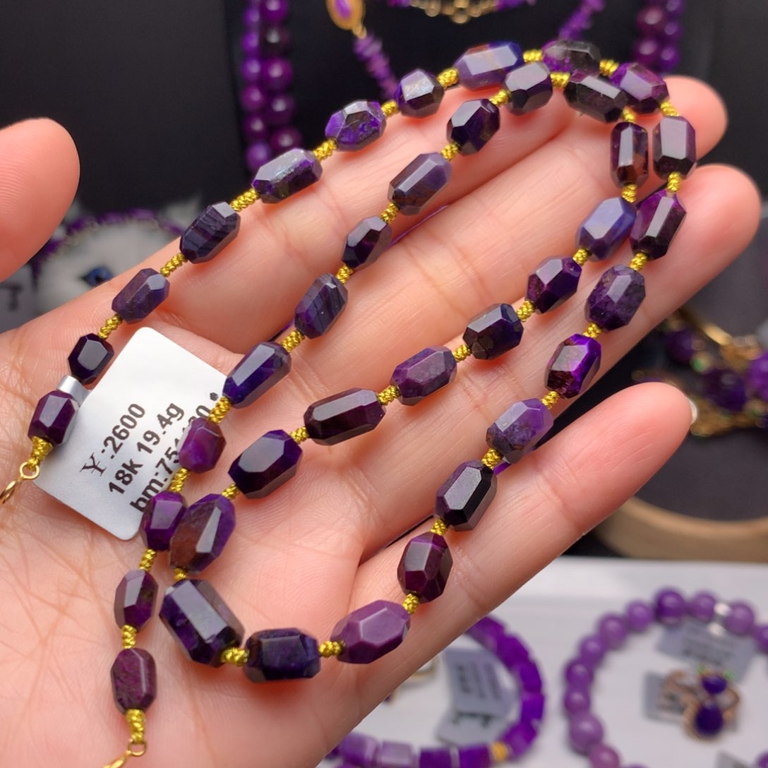 苏纪石（舒俱来）18K金镶嵌项链