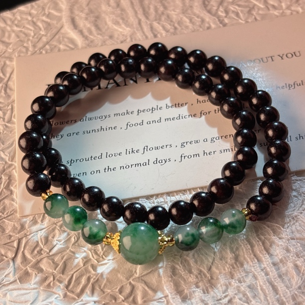 N004-黑檀双圈-规格6mm（无礼盒）