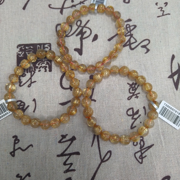 【书记甄选】天然金发晶单圈手链 多样性发一件 约8mm gck975