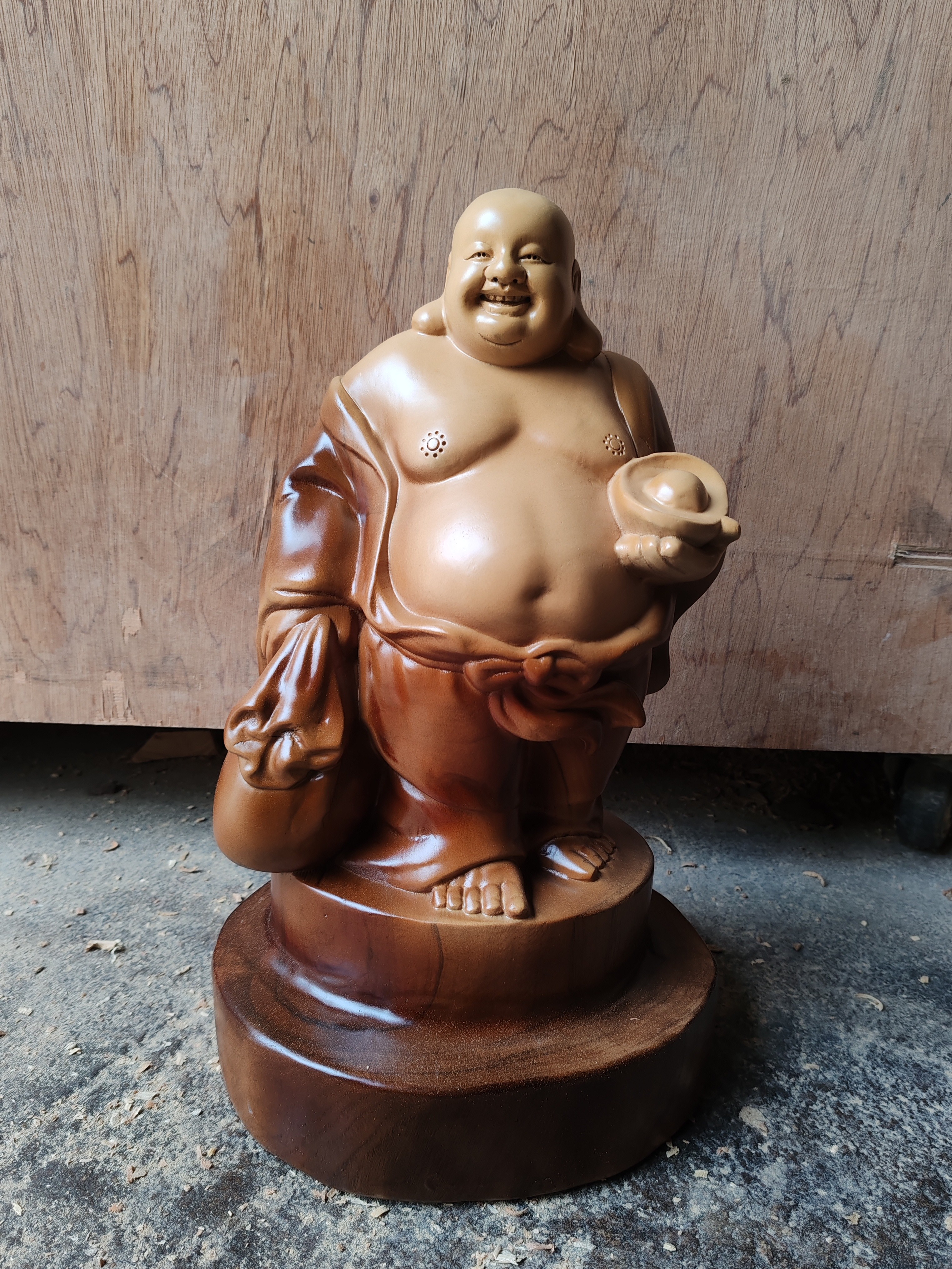 木根雕工艺品桌面摆件（弥勒佛-香樟木）