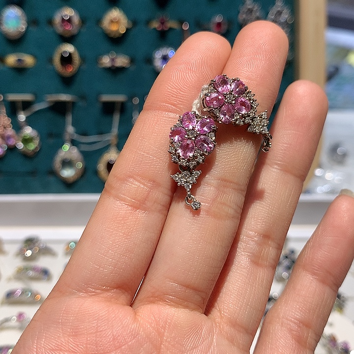 银S925镶嵌蓝宝石戒指