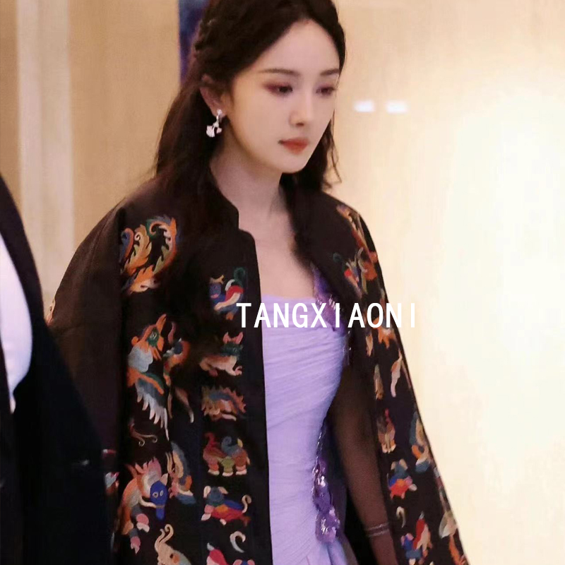 3店 渠道货 加长 加棉 【锦瑟岁月】重磅刺绣图腾上衣潮牌女装