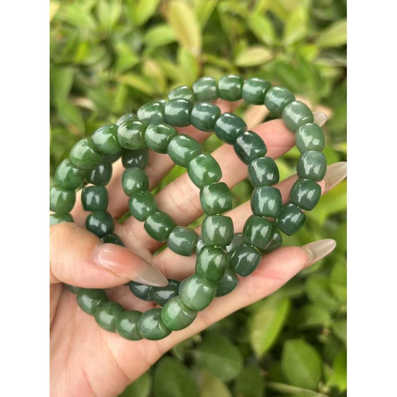 D050 和田玉碧玉直切手串卡10 拍一发一多样性发其一 