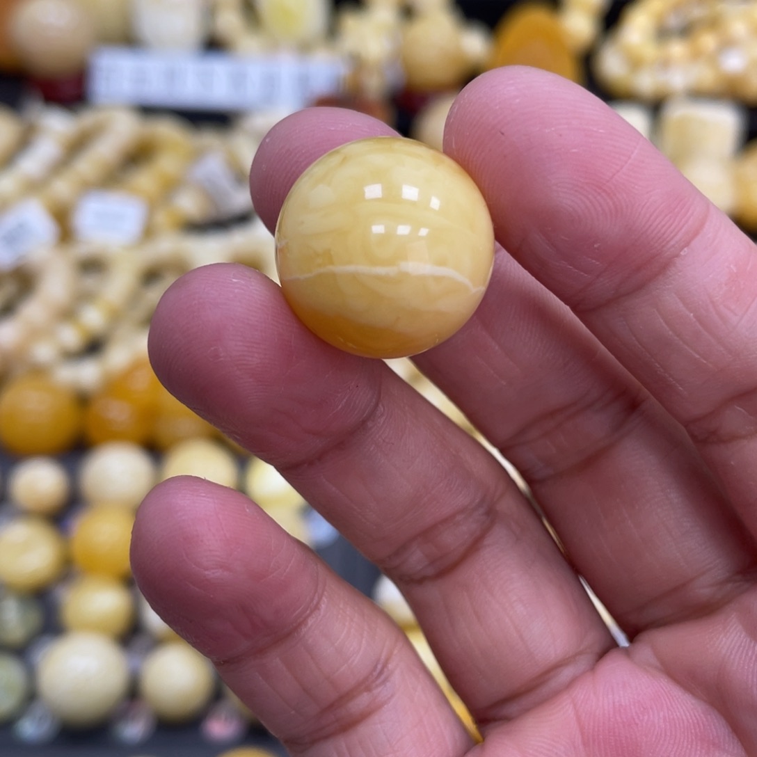 琥珀珠宝奇石未镶嵌19.1mm