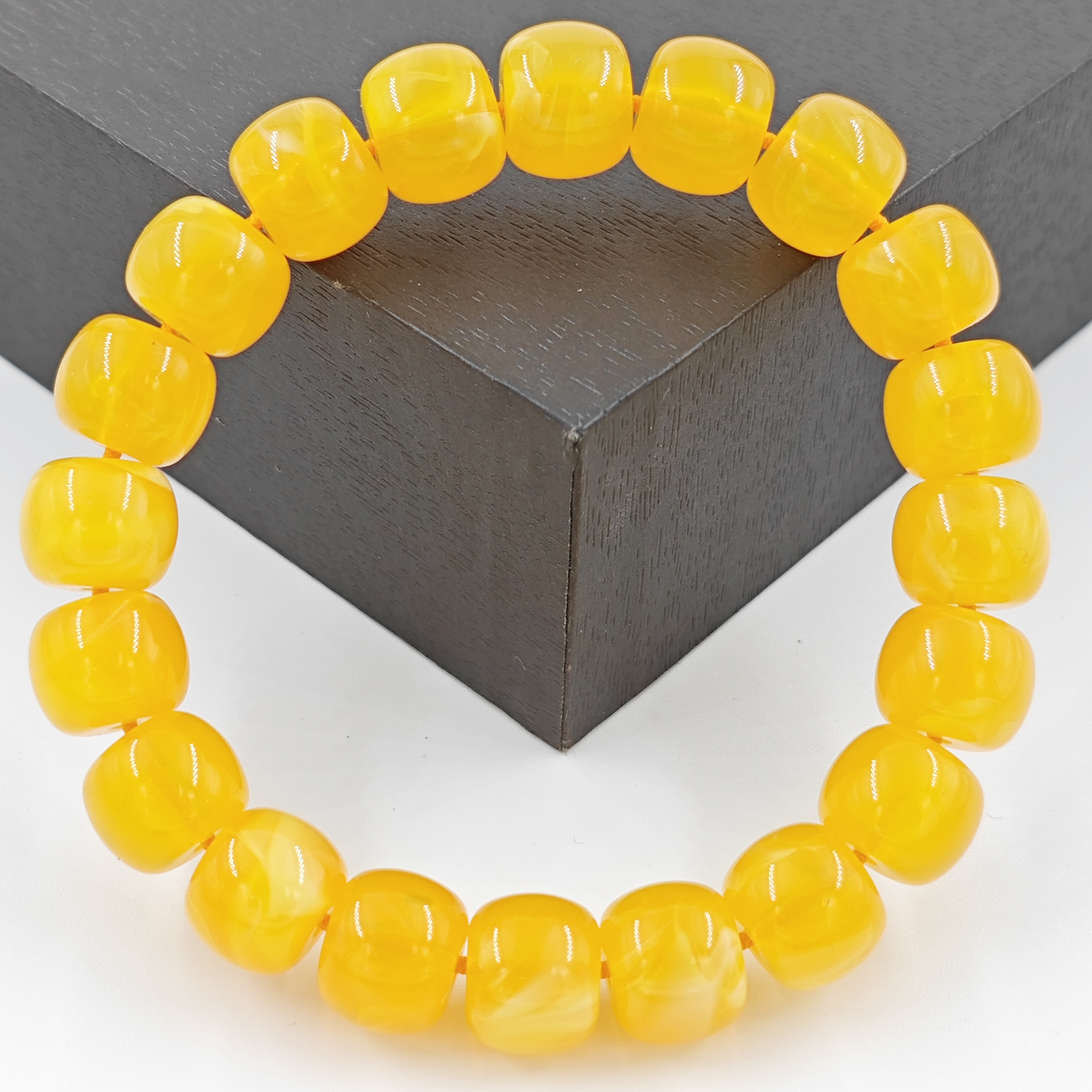 G262简约气质百搭时尚潮流国风冰透树脂手串手链