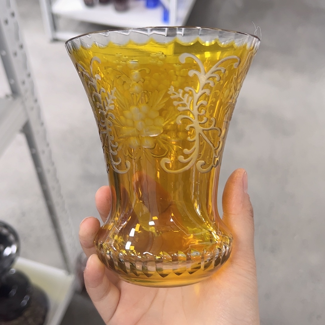 高脚款水晶玻璃微瑕一个