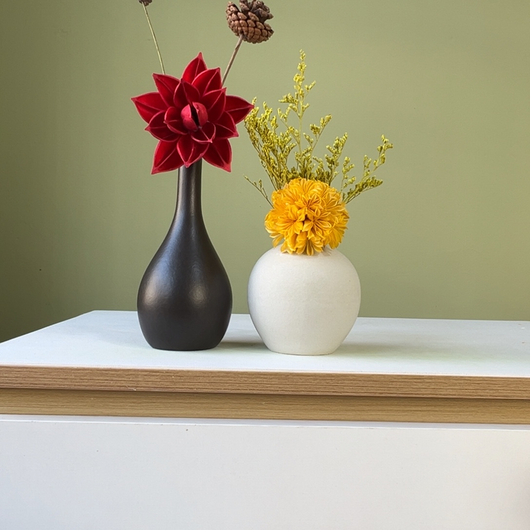 陶瓷花瓶陶瓷花瓶带花高度20-30厘米左右